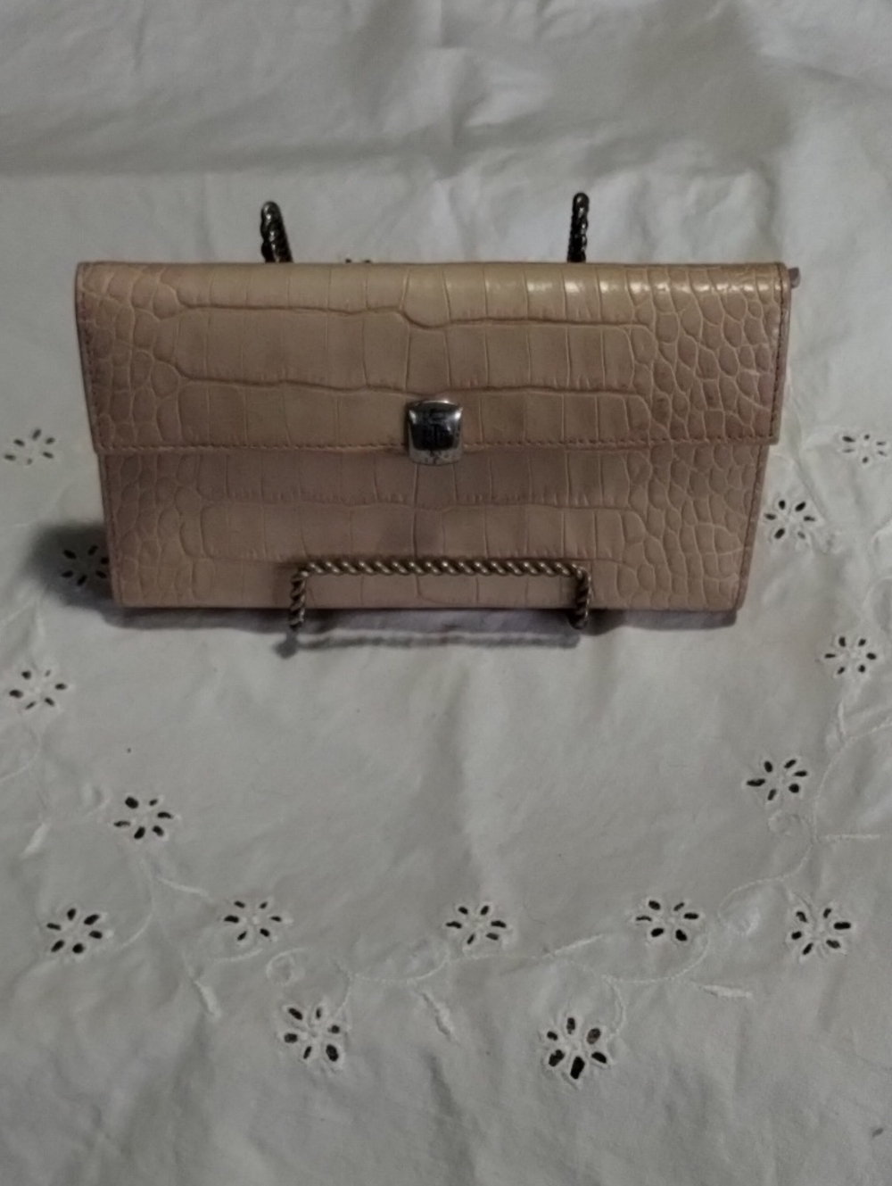 Ralph Lauren Croc-Embossed Lavender Wallet